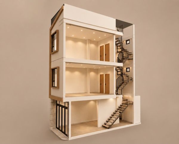 Thiết Kế Và Thi Công Nhà Cho Thuê - 3x11m - Phường Bến Thành, Quận 1