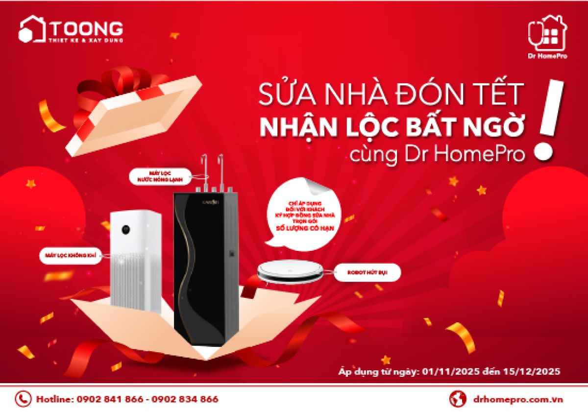 Tháng 11 Bùng Nổ - Sửa Nhà Ngay, Kịp Tết Cùng Tổ Ong &amp; Dr HomePro