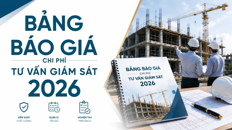Bảng Gi&aacute; G&oacute;i Tư Vấn Gi&aacute;m S&aacute;t Thi C&ocirc;ng